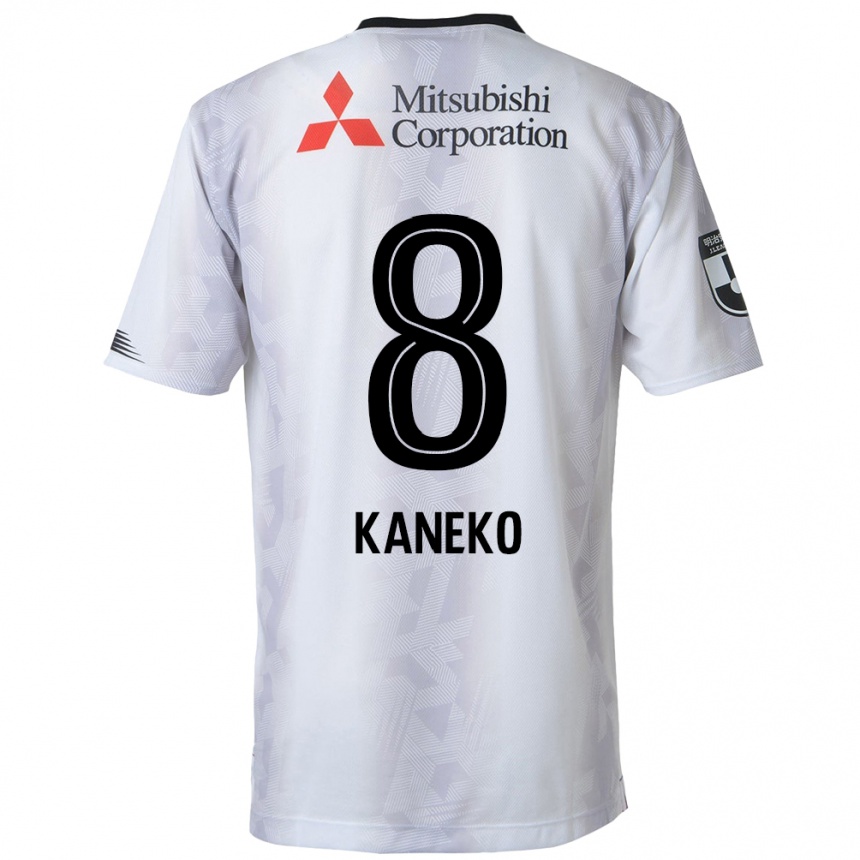 Vaikiškas Shunsuke Kaneko #8 Balta Juoda Išvykos Marškinėliai 2024/25 T-Shirt