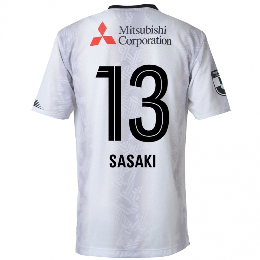 Vaikiškas Shoei Sasaki #13 Balta Juoda Išvykos Marškinėliai 2024/25 T-Shirt