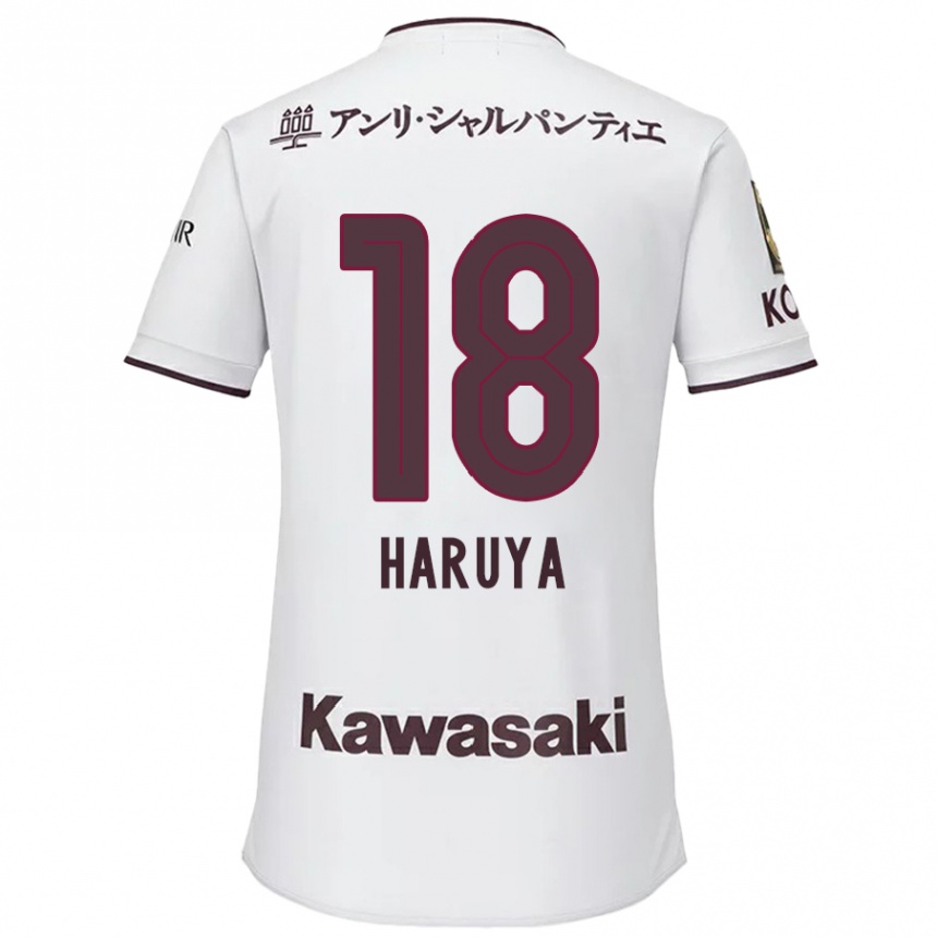 Vaikiškas Haruya Ide #18 Balta Raudona Išvykos Marškinėliai 2024/25 T-Shirt