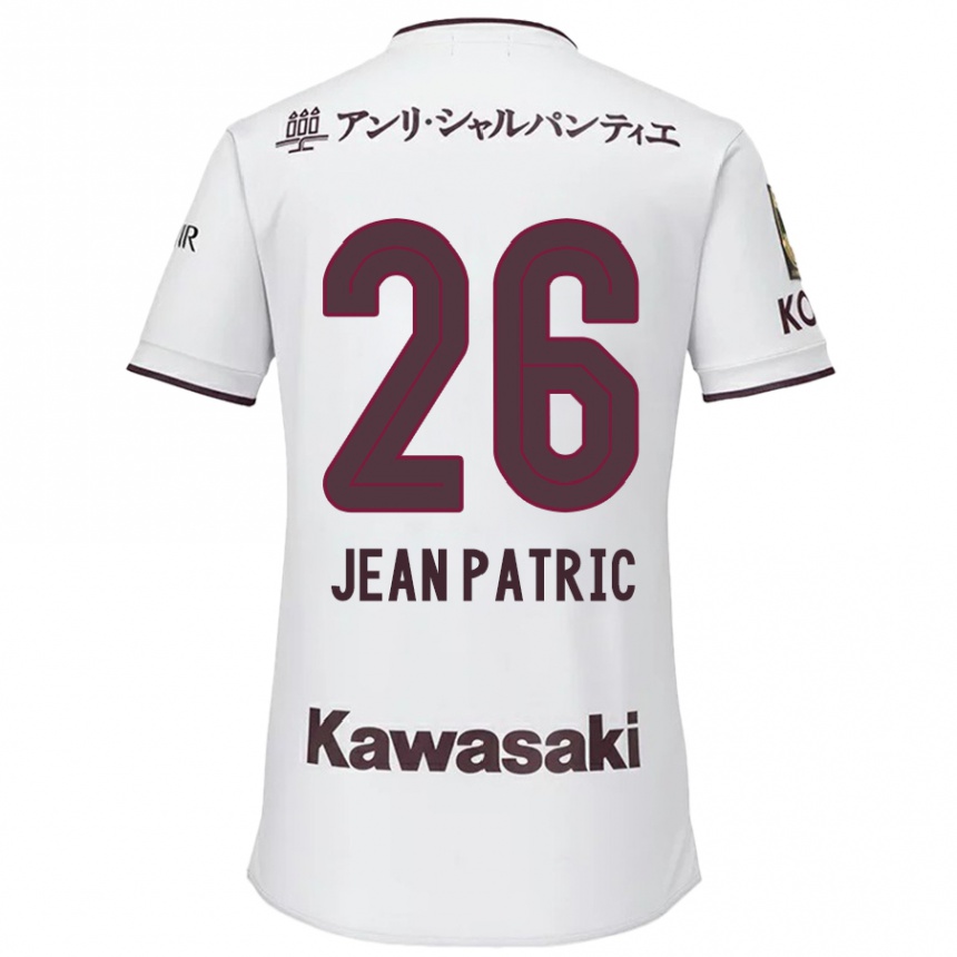 Vaikiškas Jean Patric #26 Balta Raudona Išvykos Marškinėliai 2024/25 T-Shirt