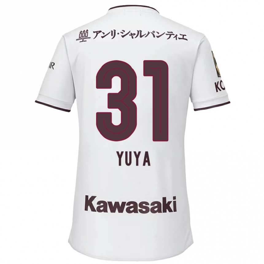 Vaikiškas Yuya Nakasaka #31 Balta Raudona Išvykos Marškinėliai 2024/25 T-Shirt