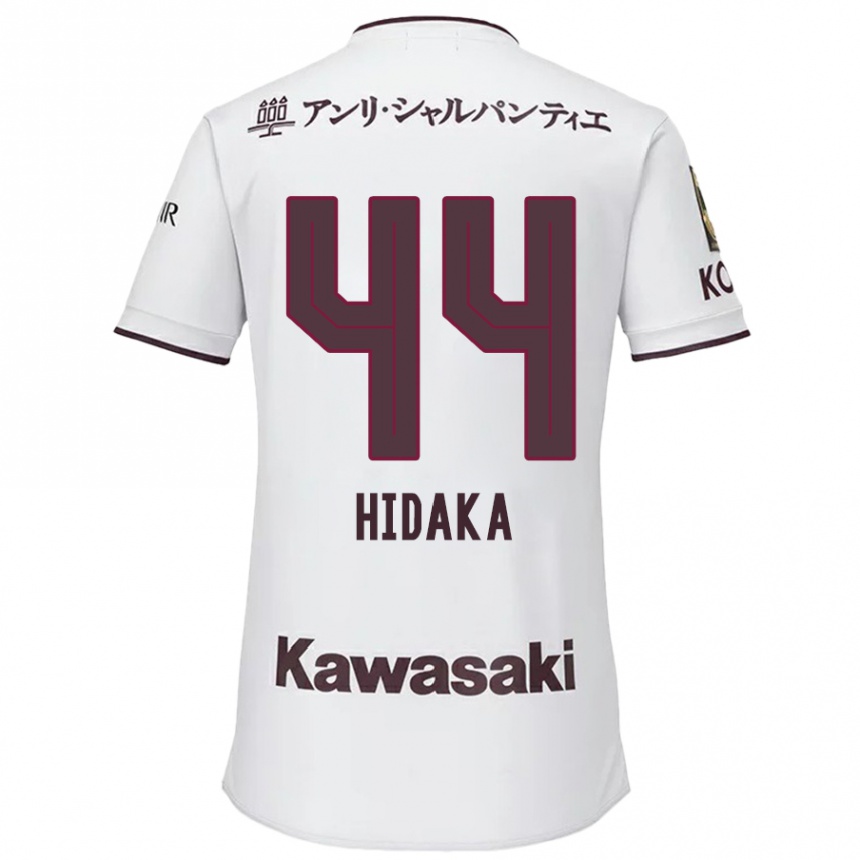 Vaikiškas Mitsuki Hidaka #44 Balta Raudona Išvykos Marškinėliai 2024/25 T-Shirt