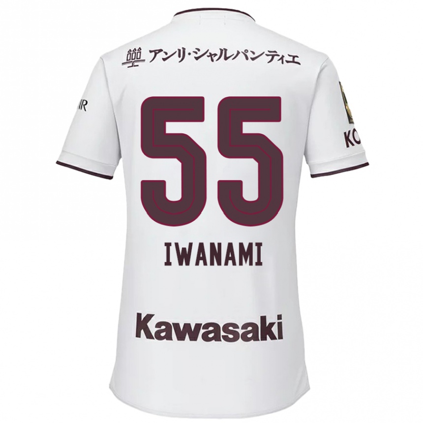 Vaikiškas Takuya Iwanami #55 Balta Raudona Išvykos Marškinėliai 2024/25 T-Shirt