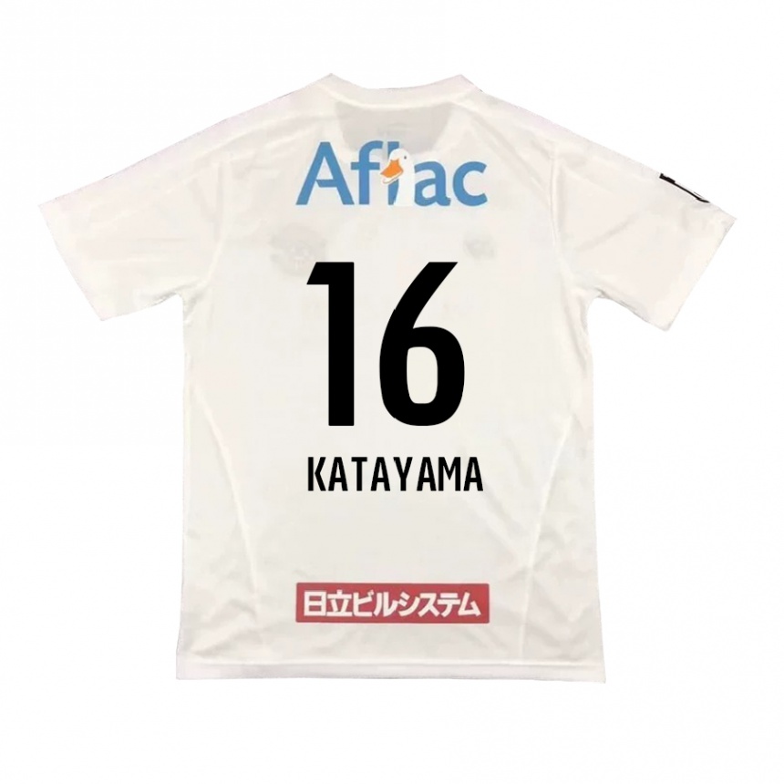 Vaikiškas Eiichi Katayama #16 Balta Juoda Išvykos Marškinėliai 2024/25 T-Shirt