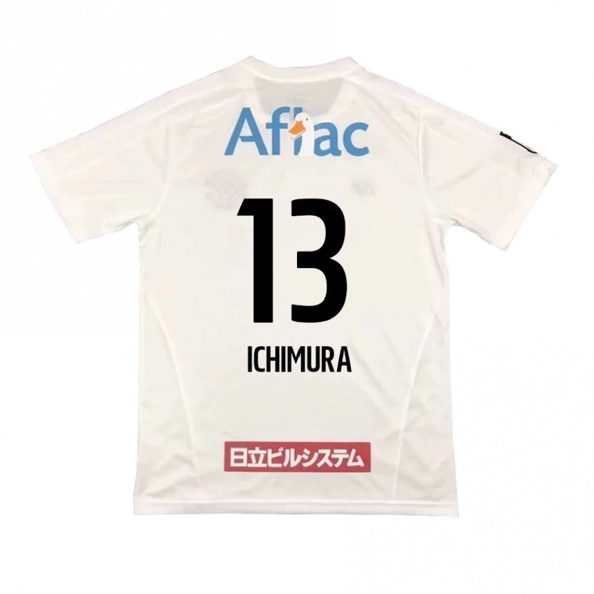 Vaikiškas Ken Ichimura #13 Balta Juoda Išvykos Marškinėliai 2024/25 T-Shirt