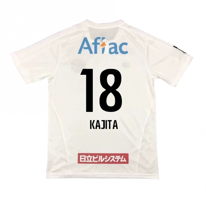 Vaikiškas Kento Kajita #18 Balta Juoda Išvykos Marškinėliai 2024/25 T-Shirt