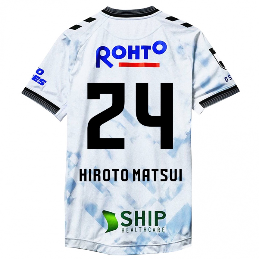 Vaikiškas Elijah Hiroto Matsui #24 Balta Juoda Išvykos Marškinėliai 2024/25 T-Shirt