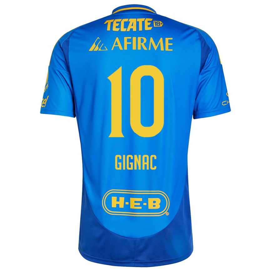 Vaikiškas André-Pierre Gignac #10 Mėlyna Geltona Išvykos Marškinėliai 2024/25 T-Shirt