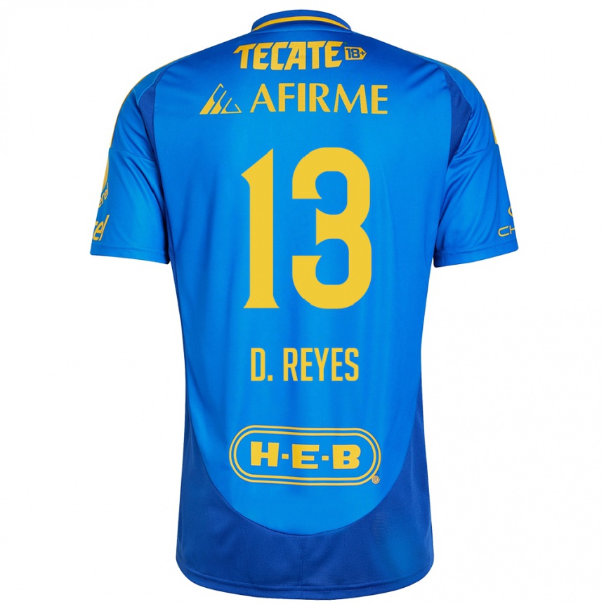 Vaikiškas Diego Reyes #13 Mėlyna Geltona Išvykos Marškinėliai 2024/25 T-Shirt