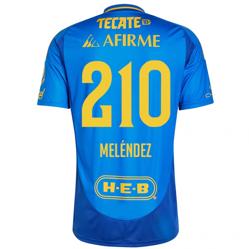 Vaikiškas Marcelo Meléndez #210 Mėlyna Geltona Išvykos Marškinėliai 2024/25 T-Shirt