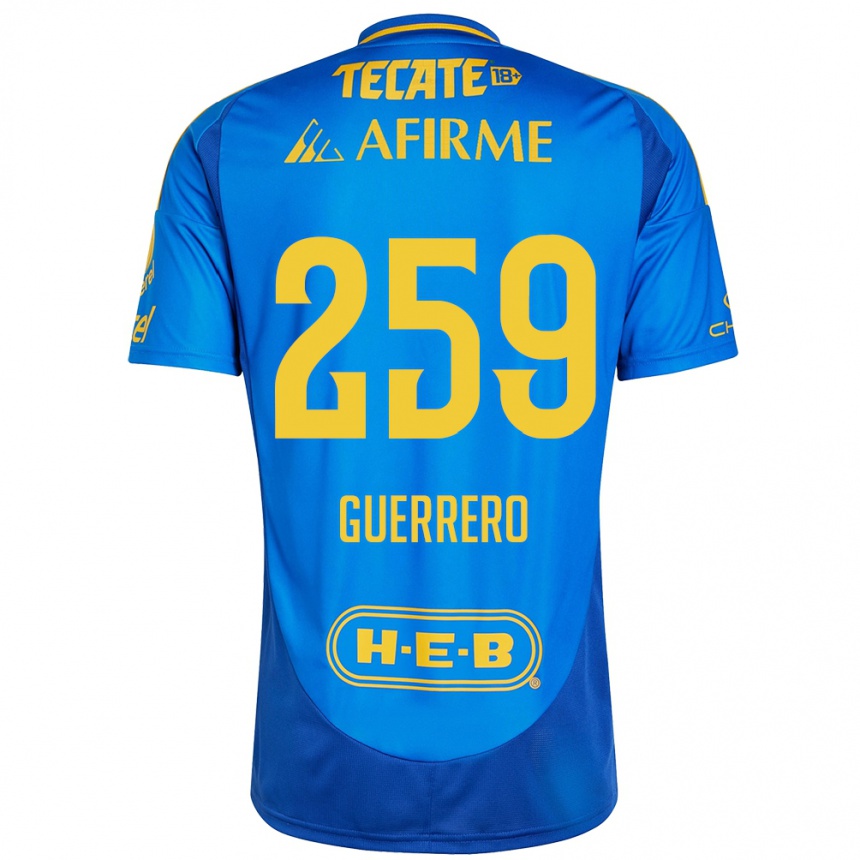 Vaikiškas Erick Guerrero #259 Mėlyna Geltona Išvykos Marškinėliai 2024/25 T-Shirt