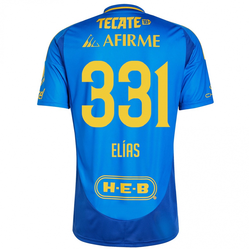 Vaikiškas Bruno Elías #331 Mėlyna Geltona Išvykos Marškinėliai 2024/25 T-Shirt