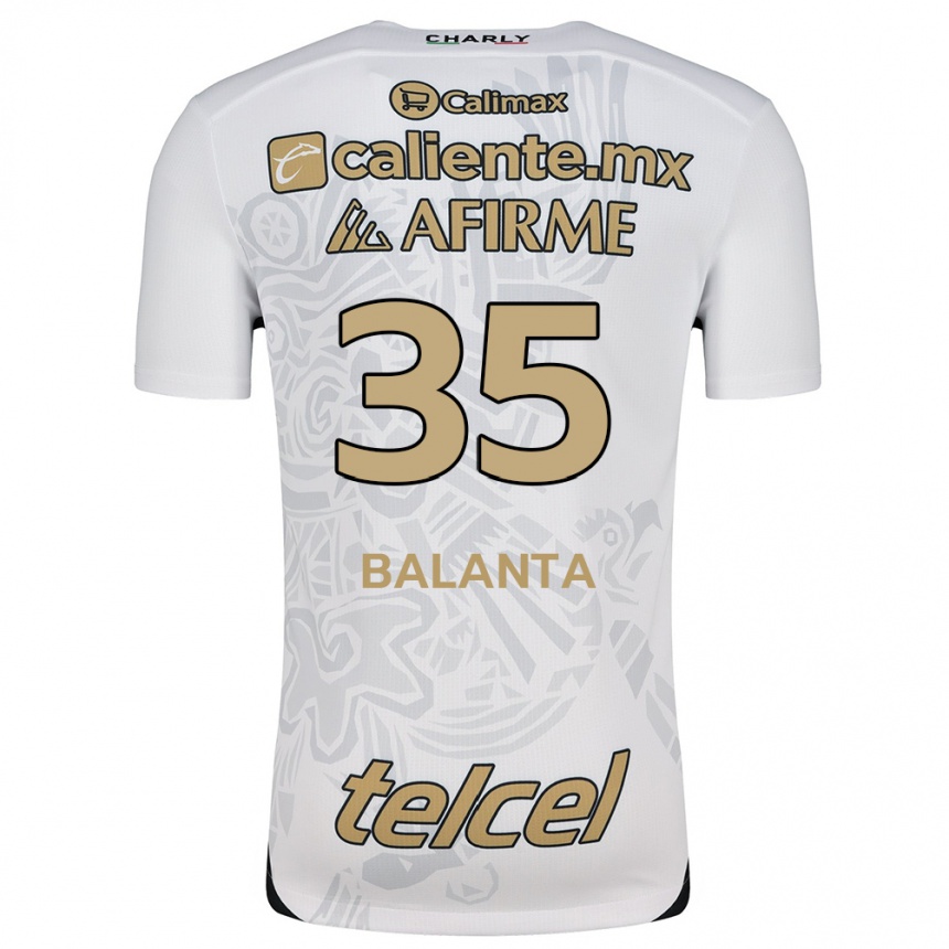 Vaikiškas Kevin Balanta #35 Balta Juoda Išvykos Marškinėliai 2024/25 T-Shirt