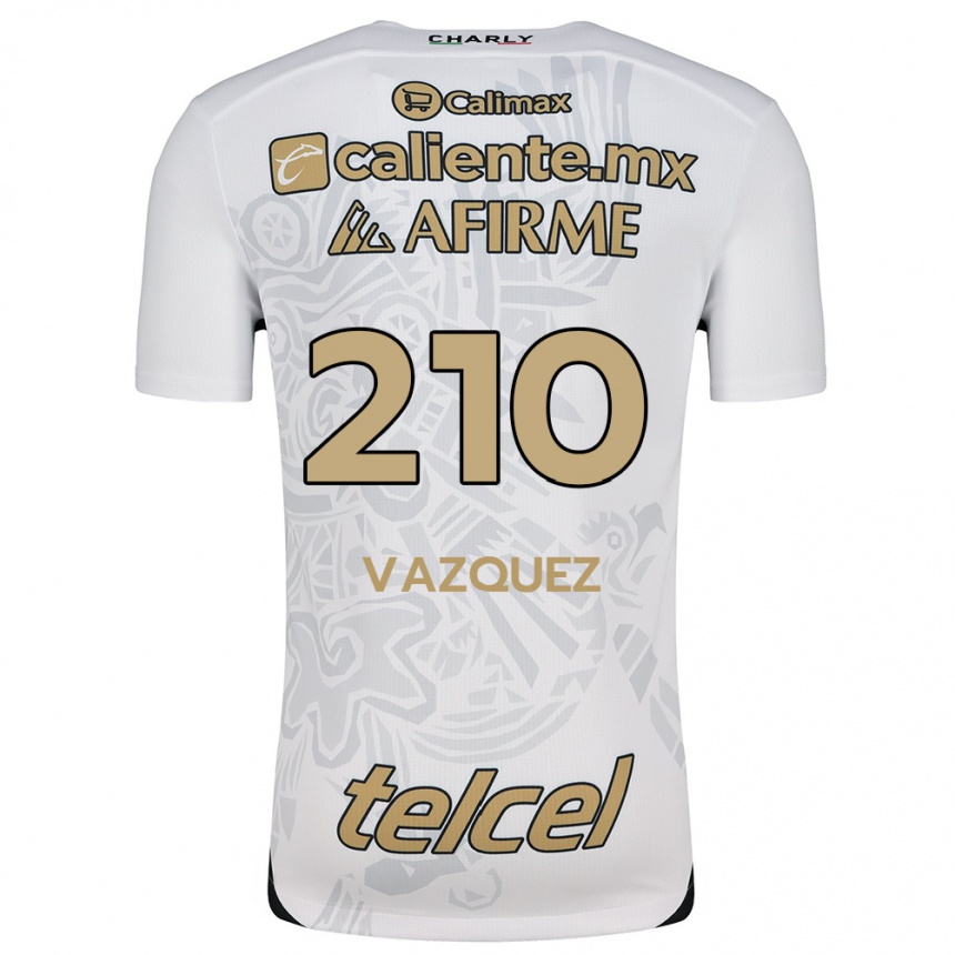 Vaikiškas Daniel Vázquez #210 Balta Juoda Išvykos Marškinėliai 2024/25 T-Shirt