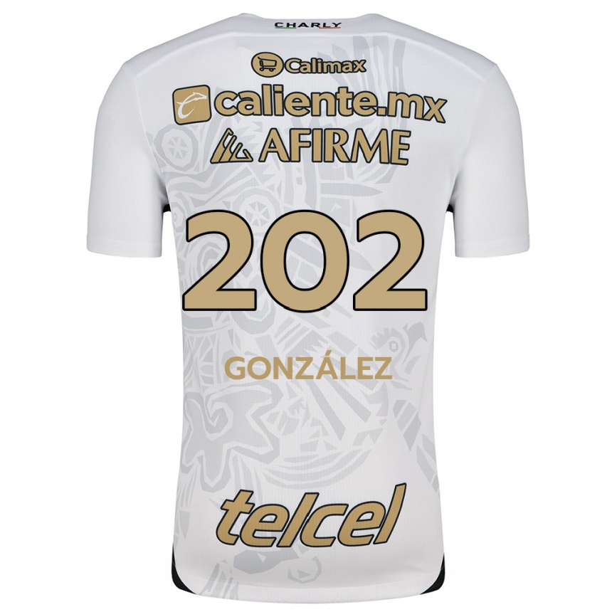 Vaikiškas Joban González #202 Balta Juoda Išvykos Marškinėliai 2024/25 T-Shirt