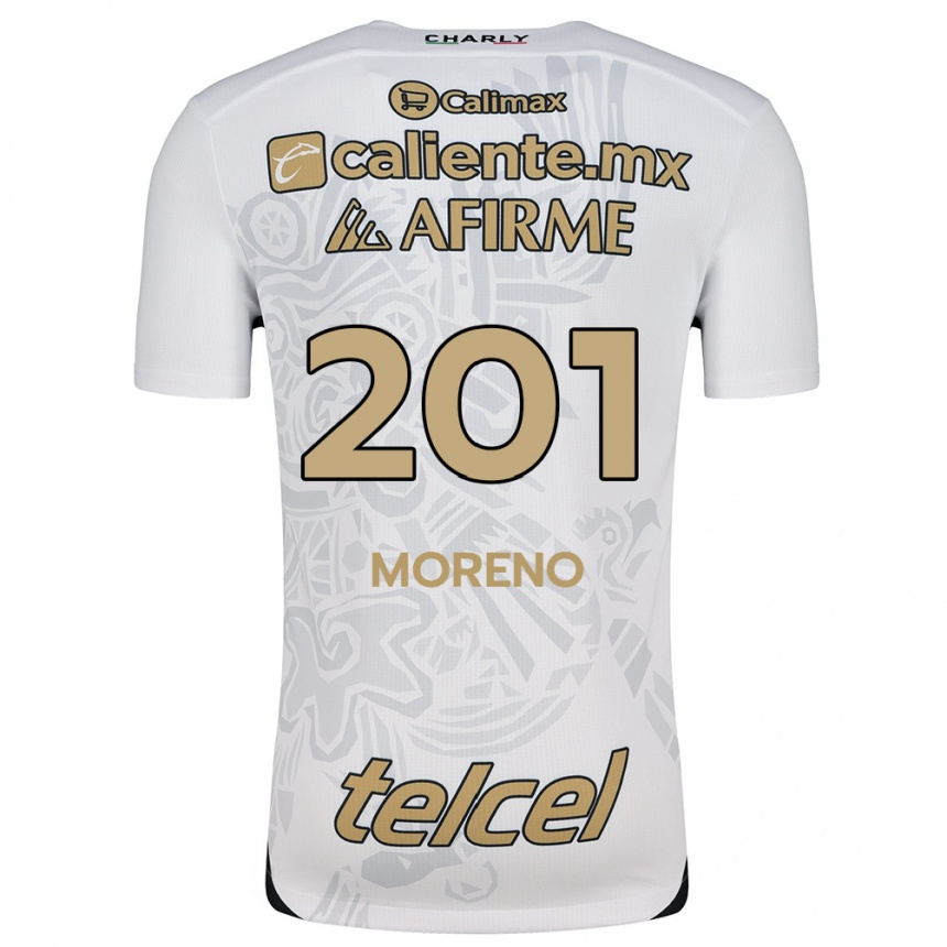 Vaikiškas Jesús Moreno #201 Balta Juoda Išvykos Marškinėliai 2024/25 T-Shirt