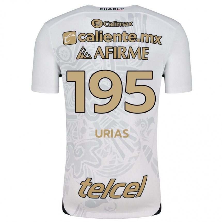 Vaikiškas Héctor Urías #195 Balta Juoda Išvykos Marškinėliai 2024/25 T-Shirt