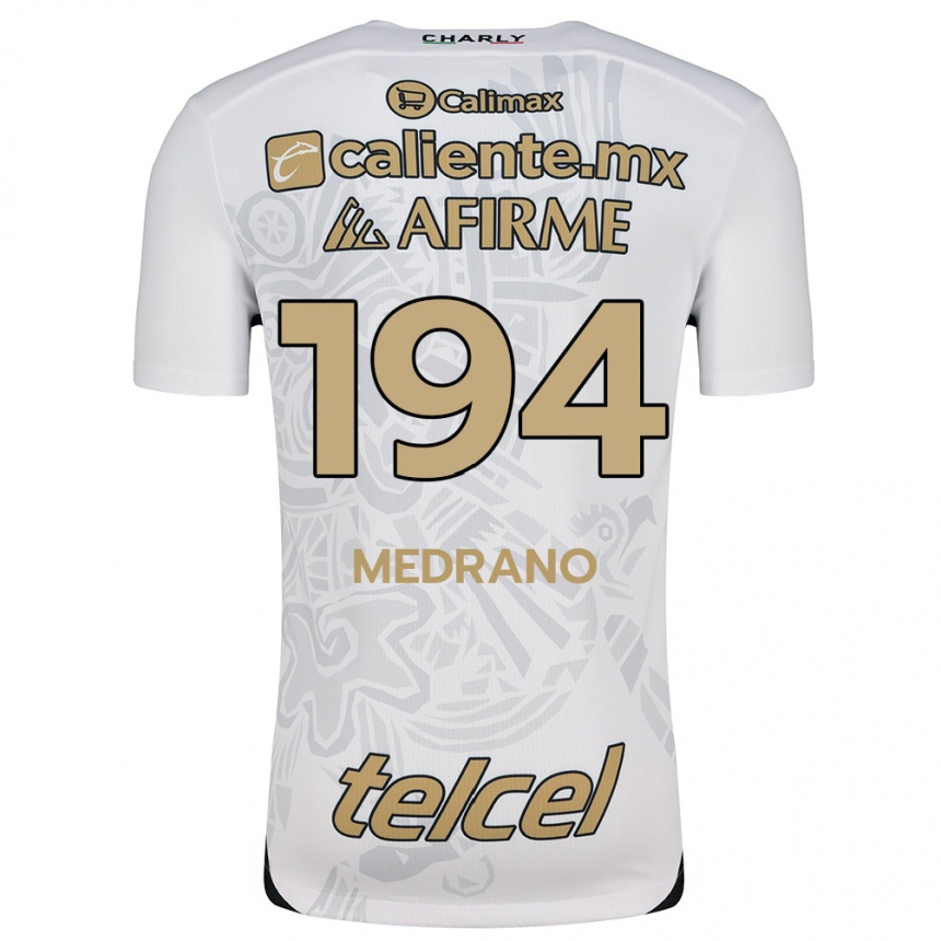 Vaikiškas Luis Medrano #194 Balta Juoda Išvykos Marškinėliai 2024/25 T-Shirt