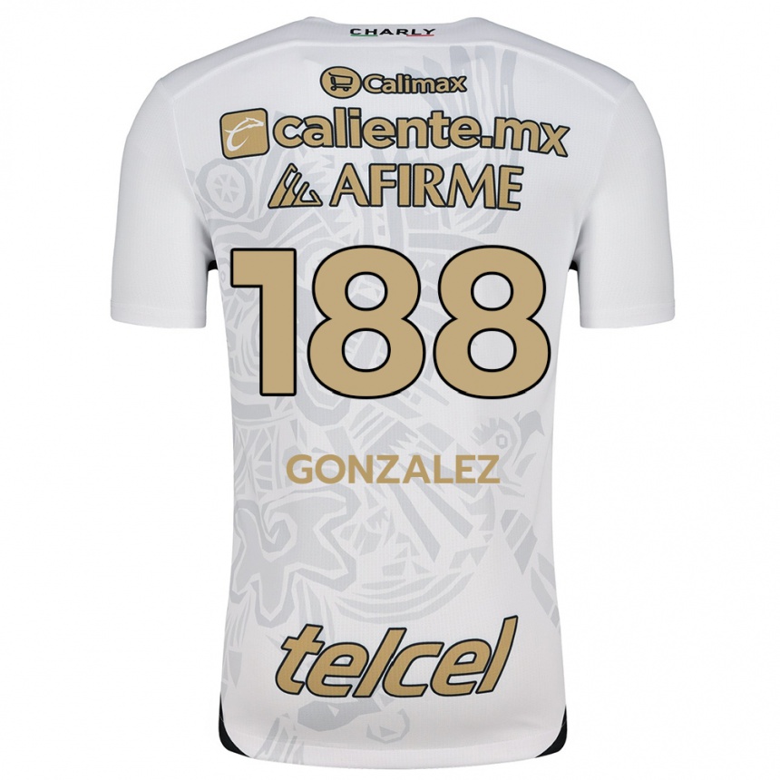 Vaikiškas Jorge González #188 Balta Juoda Išvykos Marškinėliai 2024/25 T-Shirt