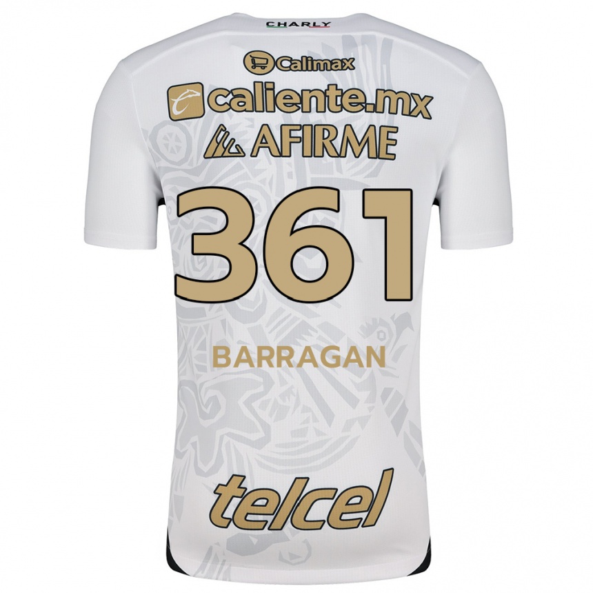 Vaikiškas Jesús Barragán #361 Balta Juoda Išvykos Marškinėliai 2024/25 T-Shirt