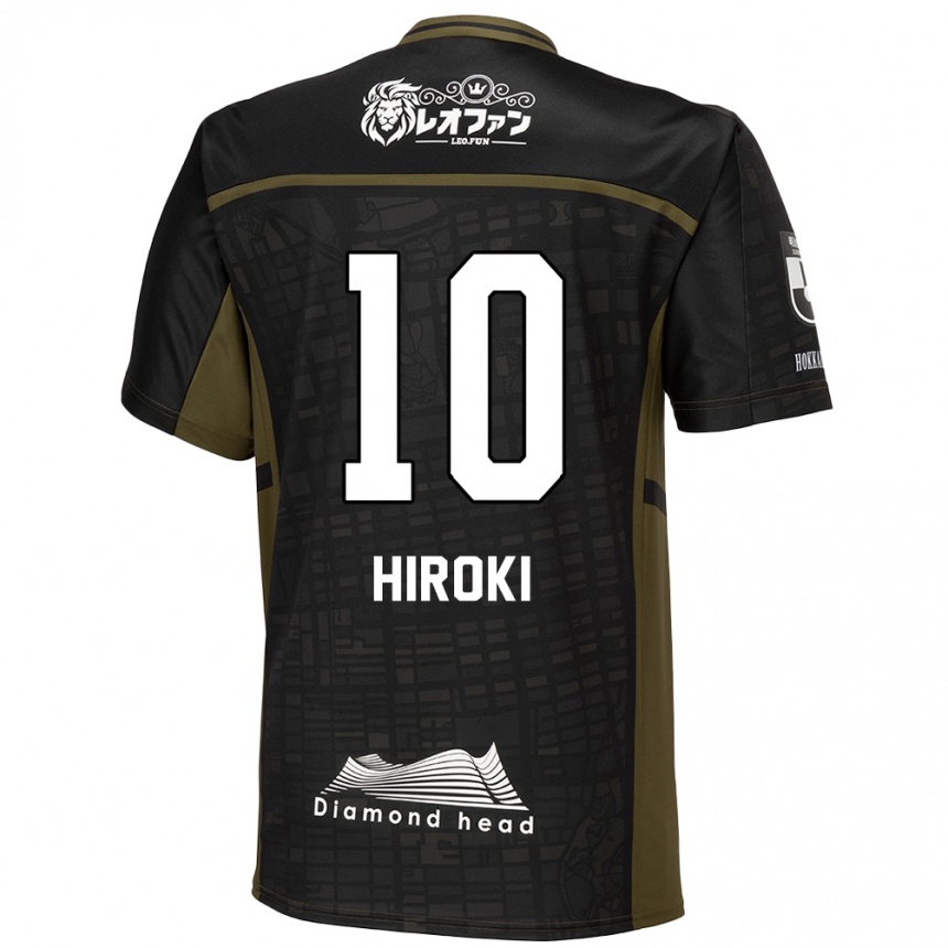 Vaikiškas Hiroki Miyazawa #10 Juoda Žalia Išvykos Marškinėliai 2024/25 T-Shirt