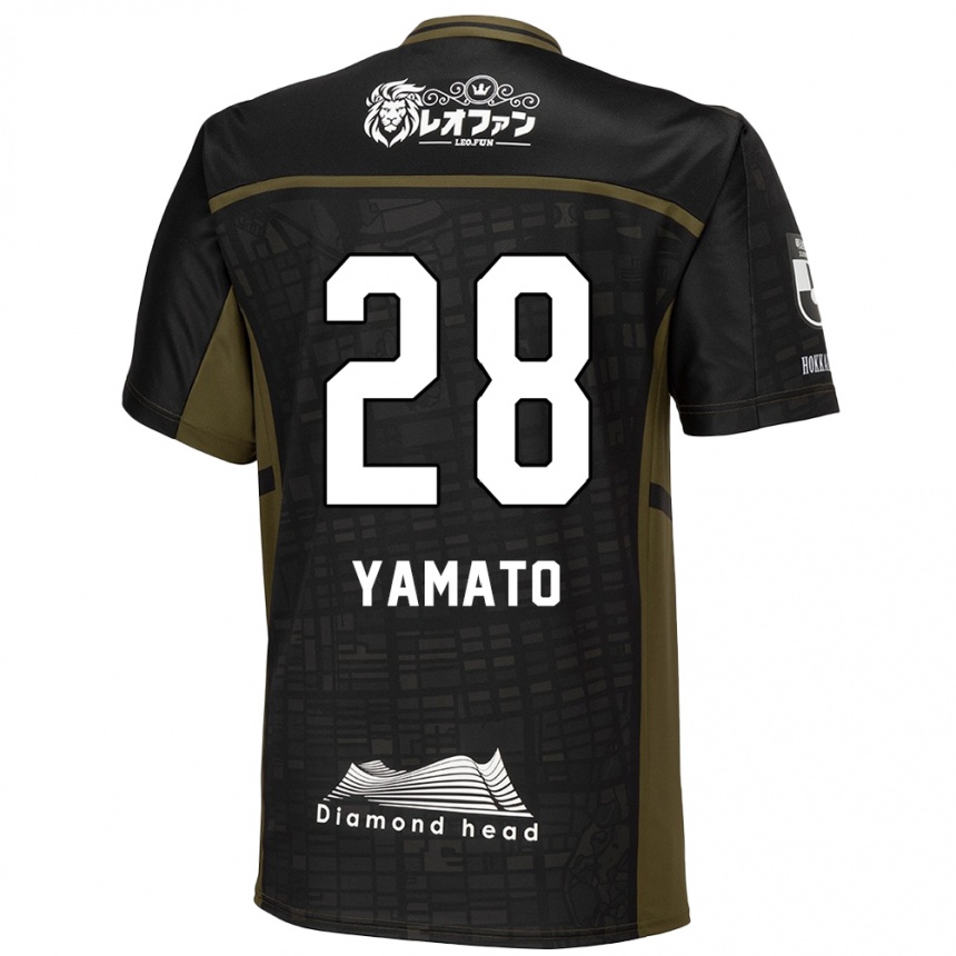 Vaikiškas Yamato Okada #28 Juoda Žalia Išvykos Marškinėliai 2024/25 T-Shirt