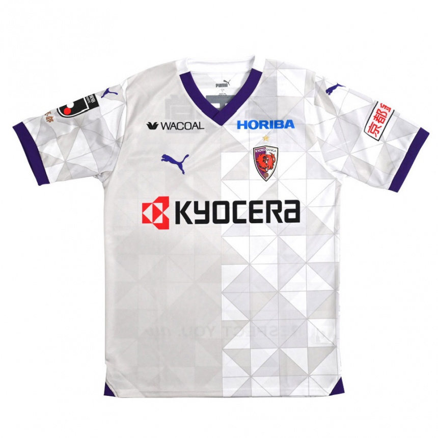 Vaikiškas Ryogo Yamasaki #11 Balta Violetinė Išvykos Marškinėliai 2024/25 T-Shirt