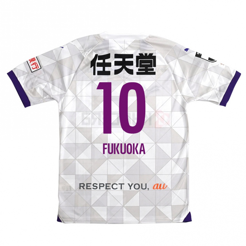 Vaikiškas Shimpei Fukuoka #10 Balta Violetinė Išvykos Marškinėliai 2024/25 T-Shirt