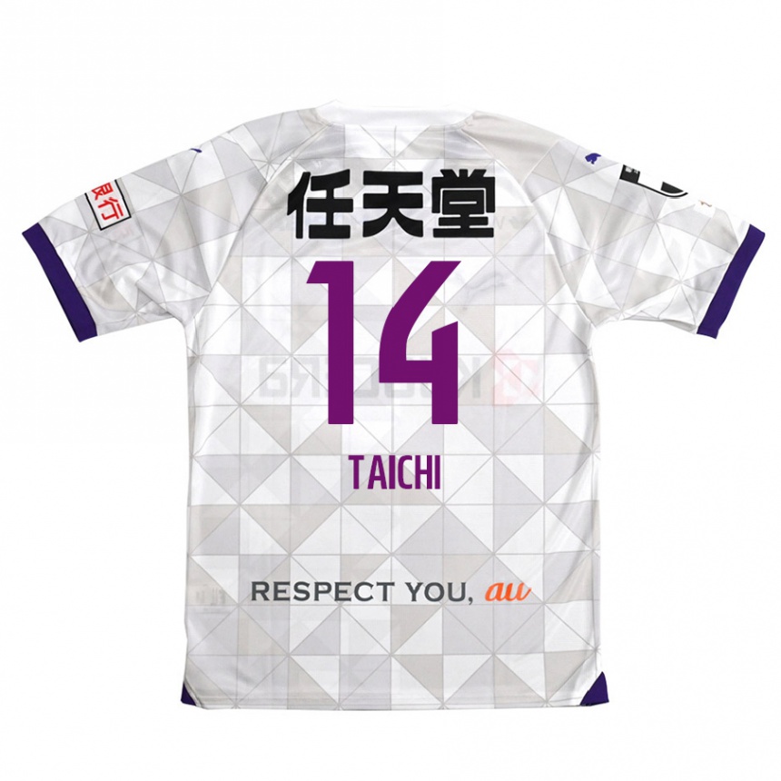 Vaikiškas Taichi Hara #14 Balta Violetinė Išvykos Marškinėliai 2024/25 T-Shirt