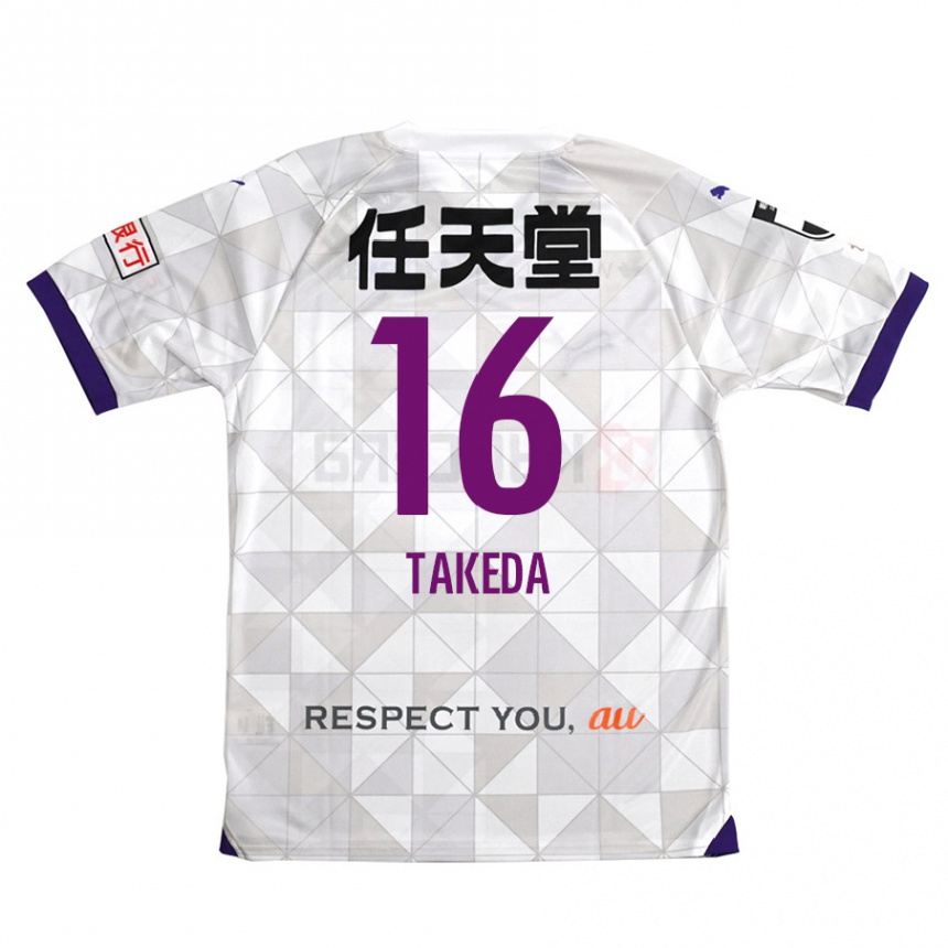 Vaikiškas Shohei Takeda #16 Balta Violetinė Išvykos Marškinėliai 2024/25 T-Shirt