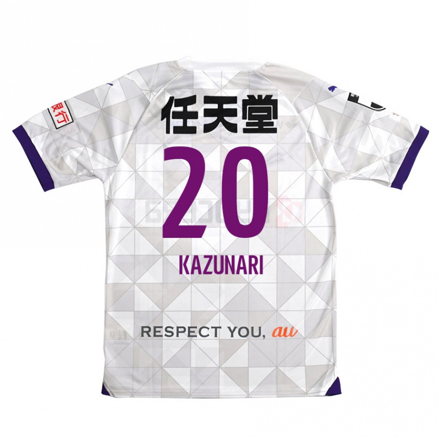 Vaikiškas Kazunari Kita #20 Balta Violetinė Išvykos Marškinėliai 2024/25 T-Shirt