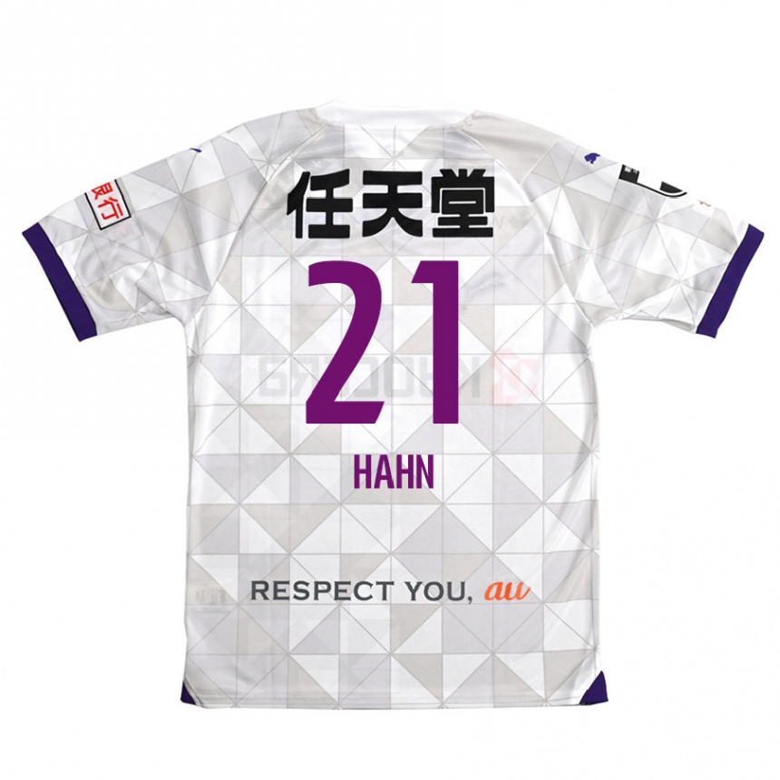 Vaikiškas Warner Hahn #21 Balta Violetinė Išvykos Marškinėliai 2024/25 T-Shirt