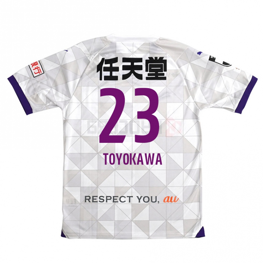 Vaikiškas Yuta Toyokawa #23 Balta Violetinė Išvykos Marškinėliai 2024/25 T-Shirt