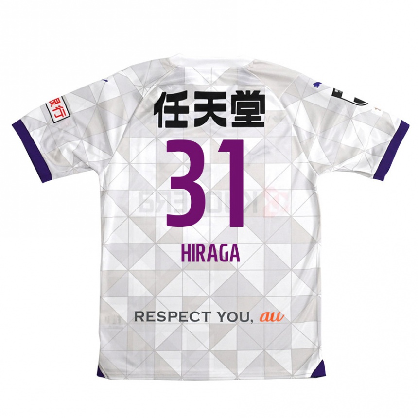 Vaikiškas Sora Hiraga #31 Balta Violetinė Išvykos Marškinėliai 2024/25 T-Shirt