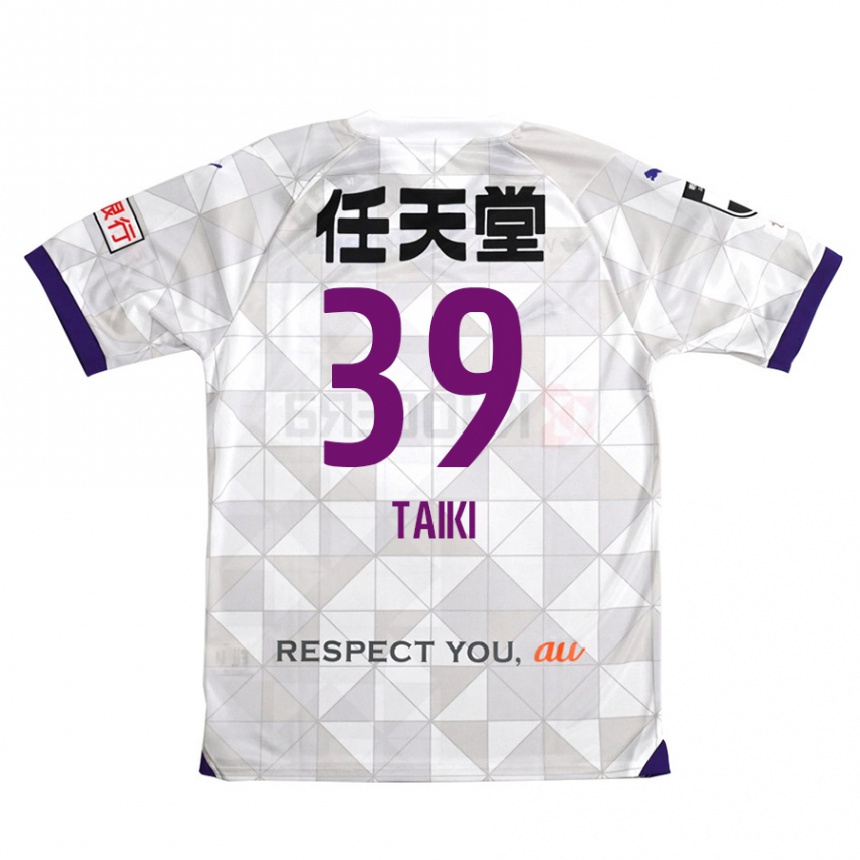 Vaikiškas Taiki Hirato #39 Balta Violetinė Išvykos Marškinėliai 2024/25 T-Shirt