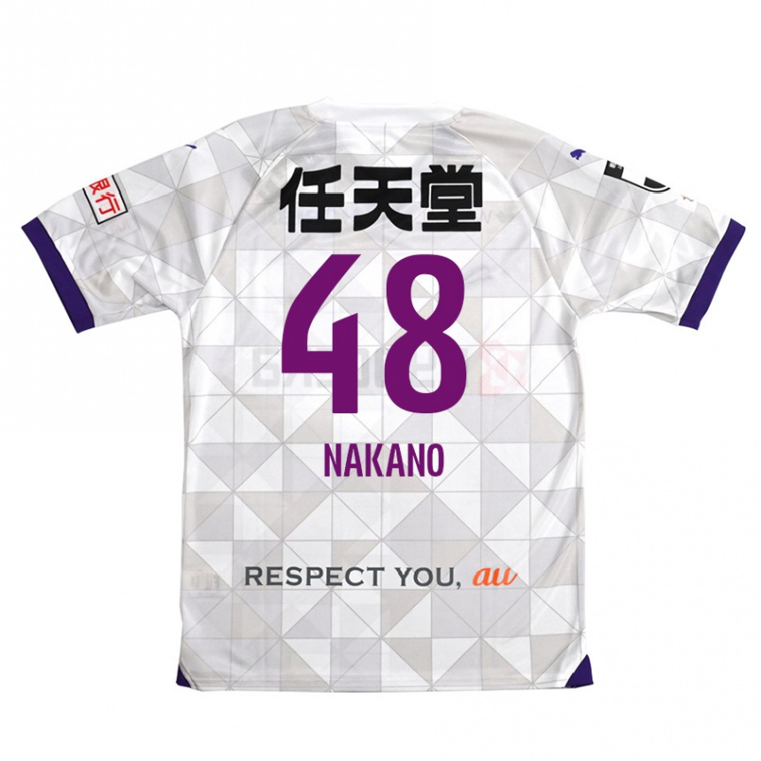 Vaikiškas Ryuma Nakano #48 Balta Violetinė Išvykos Marškinėliai 2024/25 T-Shirt