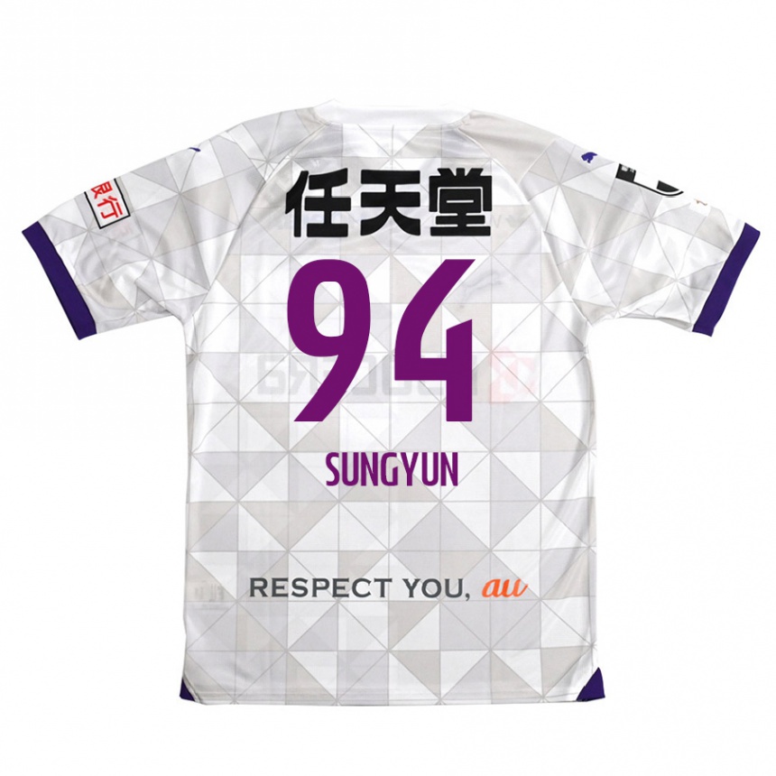 Vaikiškas Sung-Yun Gu #94 Balta Violetinė Išvykos Marškinėliai 2024/25 T-Shirt