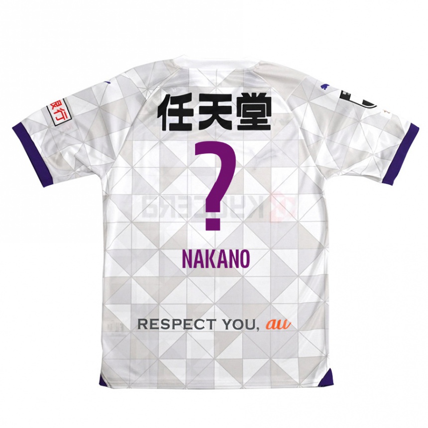 Vaikiškas Kotaro Nakano #0 Balta Violetinė Išvykos Marškinėliai 2024/25 T-Shirt