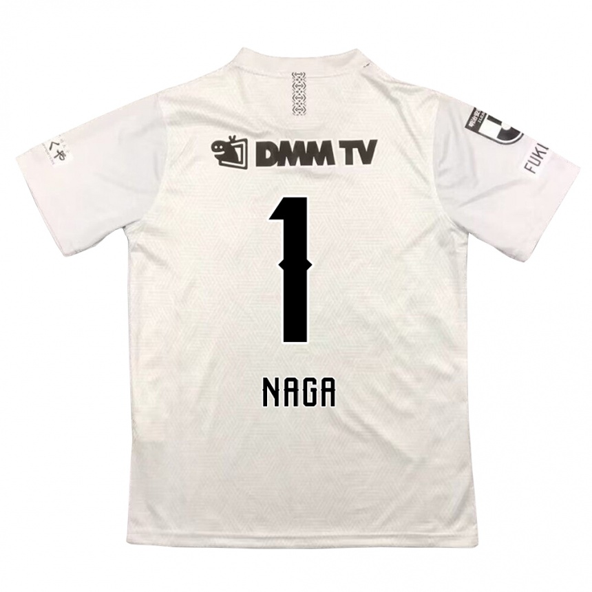 Vaikiškas Takumi Nagaishi #1 Pilka Juoda Išvykos Marškinėliai 2024/25 T-Shirt