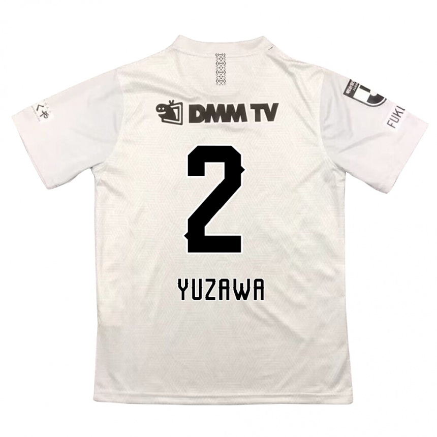 Vaikiškas Masato Yuzawa #2 Pilka Juoda Išvykos Marškinėliai 2024/25 T-Shirt