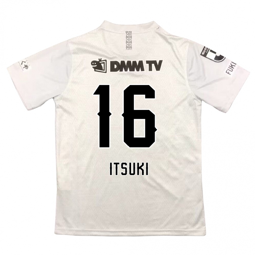 Vaikiškas Itsuki Oda #16 Pilka Juoda Išvykos Marškinėliai 2024/25 T-Shirt