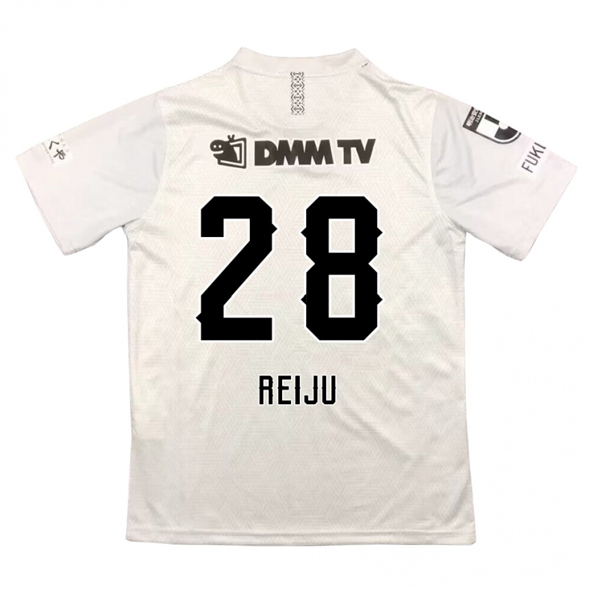 Vaikiškas Reiju Tsuruno #28 Pilka Juoda Išvykos Marškinėliai 2024/25 T-Shirt