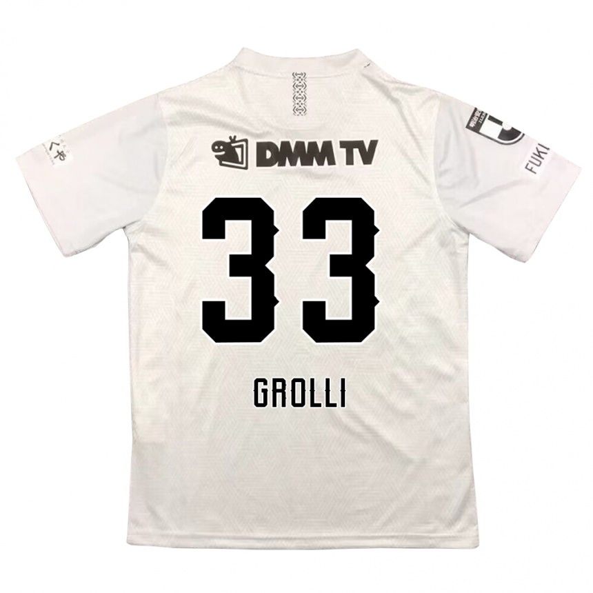 Vaikiškas Douglas Grolli #33 Pilka Juoda Išvykos Marškinėliai 2024/25 T-Shirt