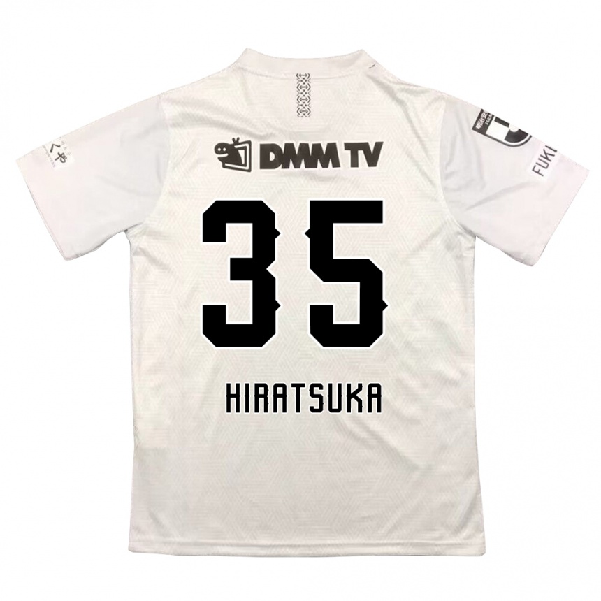 Vaikiškas Yuto Hiratsuka #35 Pilka Juoda Išvykos Marškinėliai 2024/25 T-Shirt