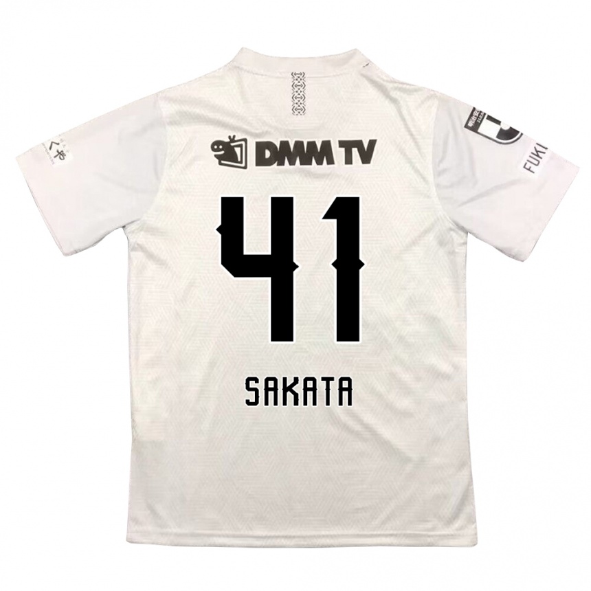 Vaikiškas Daiki Sakata #41 Pilka Juoda Išvykos Marškinėliai 2024/25 T-Shirt