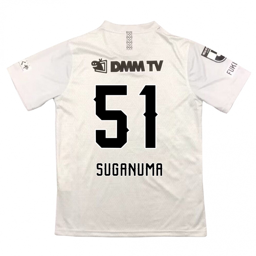 Vaikiškas Kazuaki Suganuma #51 Pilka Juoda Išvykos Marškinėliai 2024/25 T-Shirt