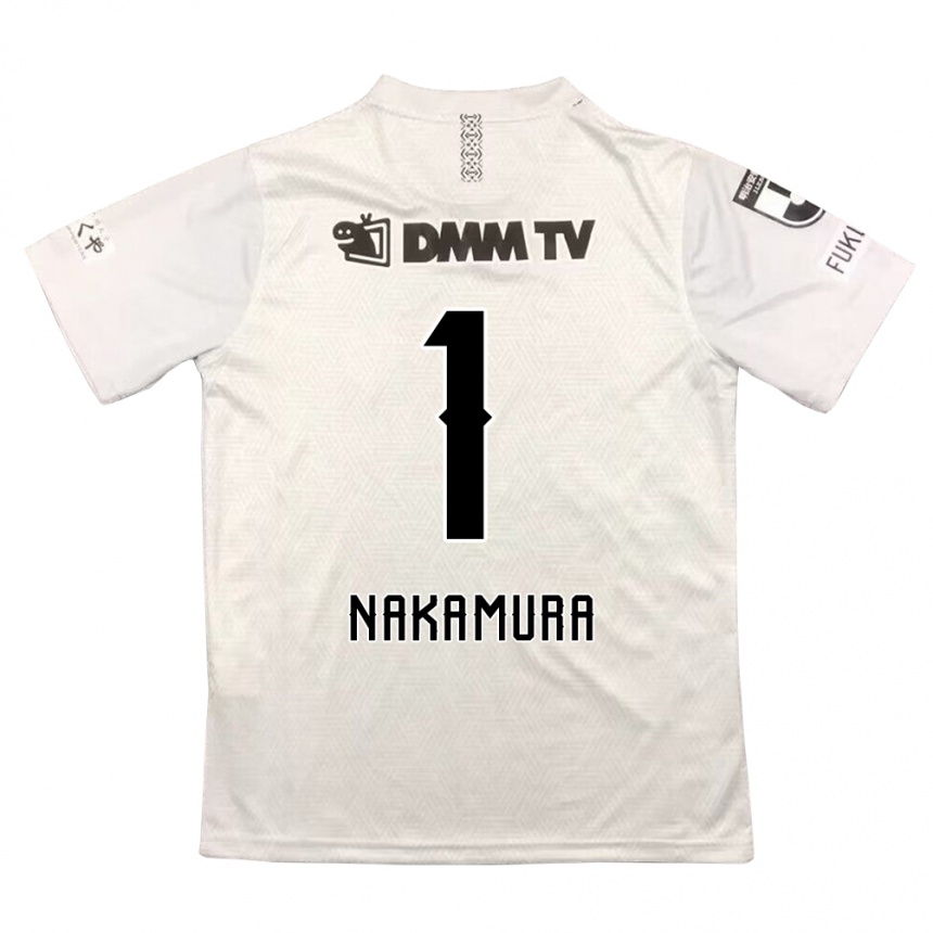 Vaikiškas Seigo Nakamura #1 Pilka Juoda Išvykos Marškinėliai 2024/25 T-Shirt