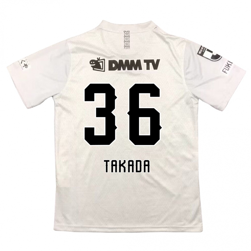 Vaikiškas Seiya Takada #36 Pilka Juoda Išvykos Marškinėliai 2024/25 T-Shirt