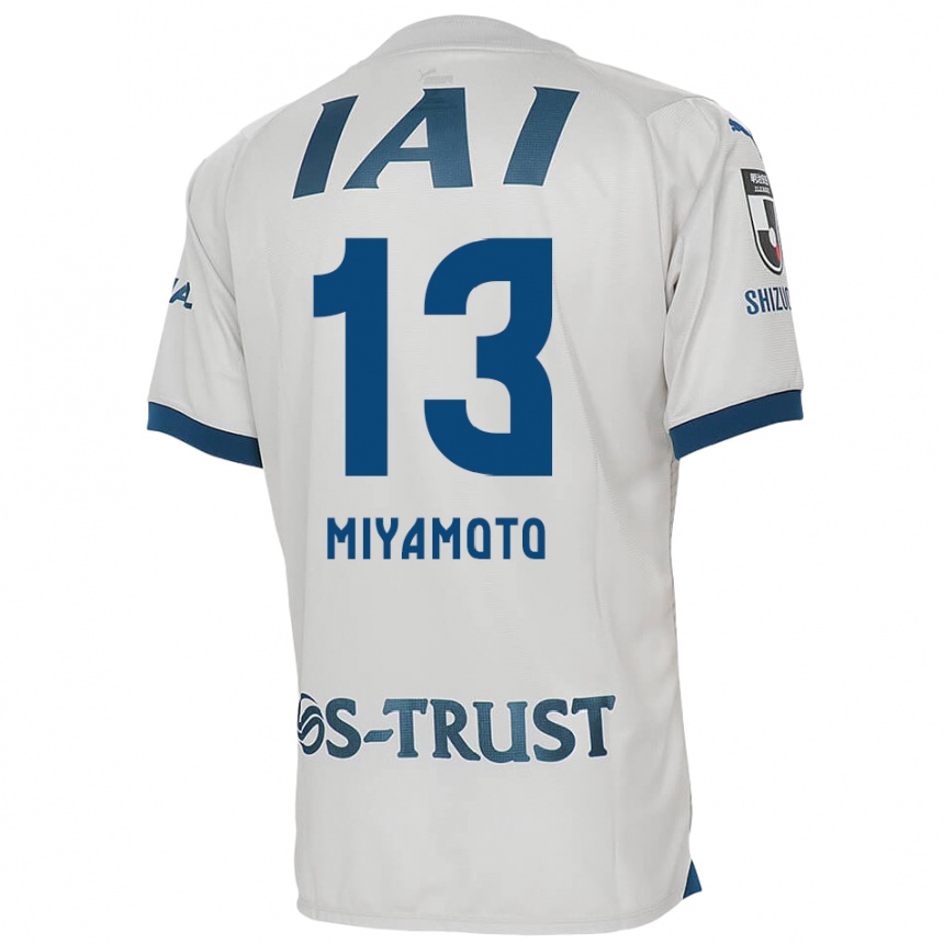 Vaikiškas Kota Miyamoto #13 Balta Mėlyna Išvykos Marškinėliai 2024/25 T-Shirt