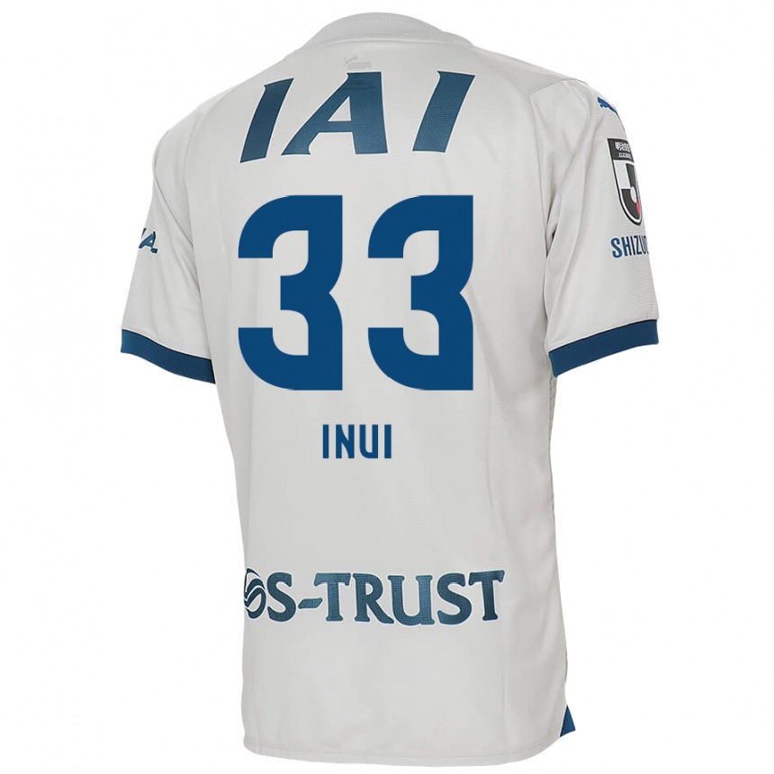 Vaikiškas Takashi Inui #33 Balta Mėlyna Išvykos Marškinėliai 2024/25 T-Shirt